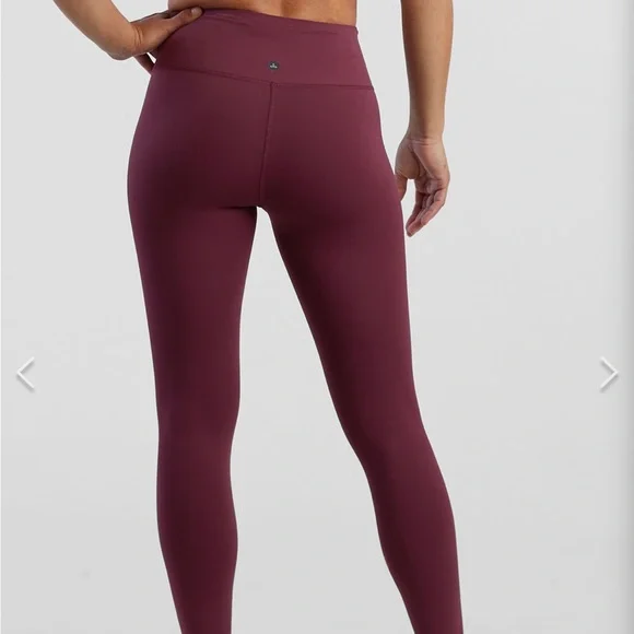 Prana Mid-Rise Heavana Pocket Legging in Deep Vino Heather - Picture 7 of 7